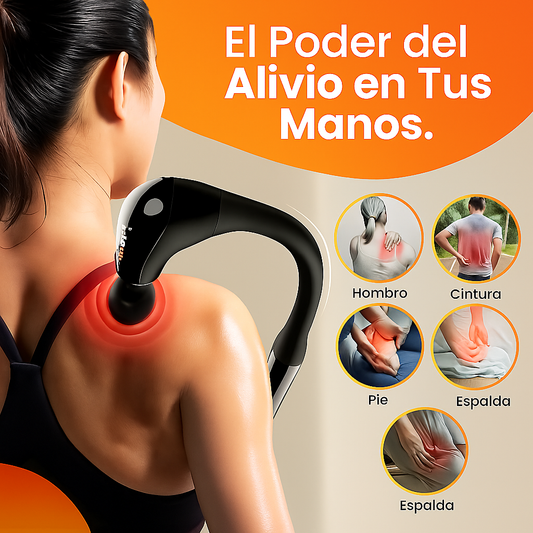 Masajeador Muscular Portátil Mango Extendido 4 en 1